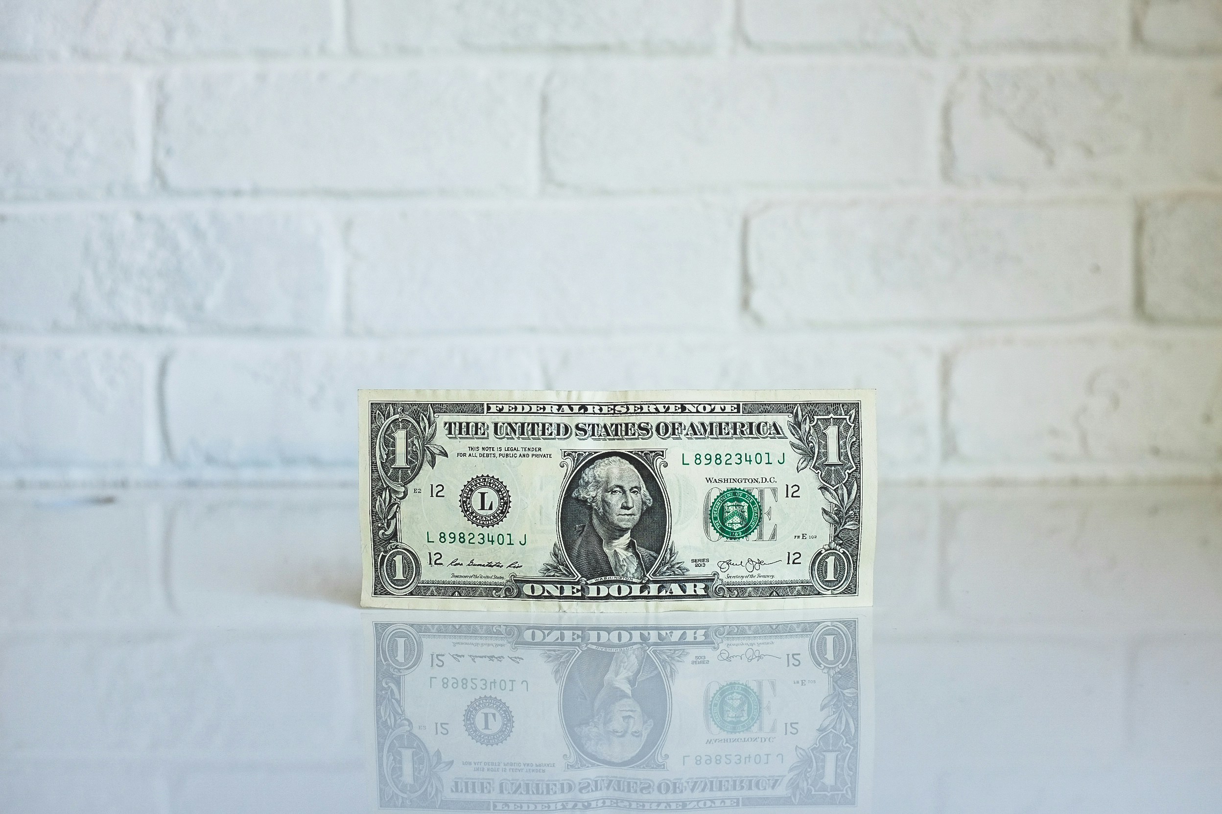 american dollar in a surface