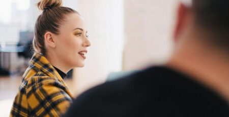 woman talking